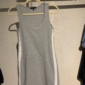 Fashion Nova Grey Athletic Stripe Dress Sleeveless
